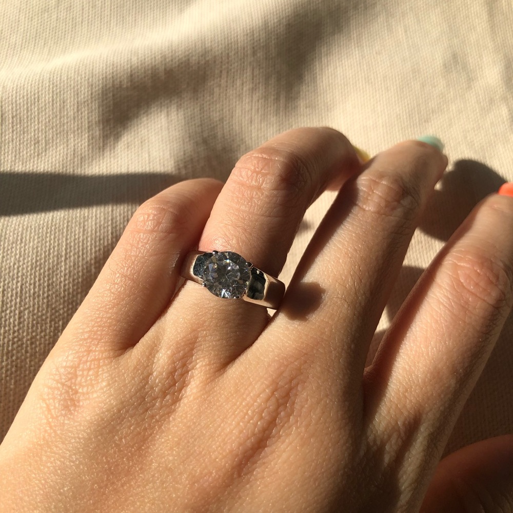 Sterling Silver “Diamond” Ring